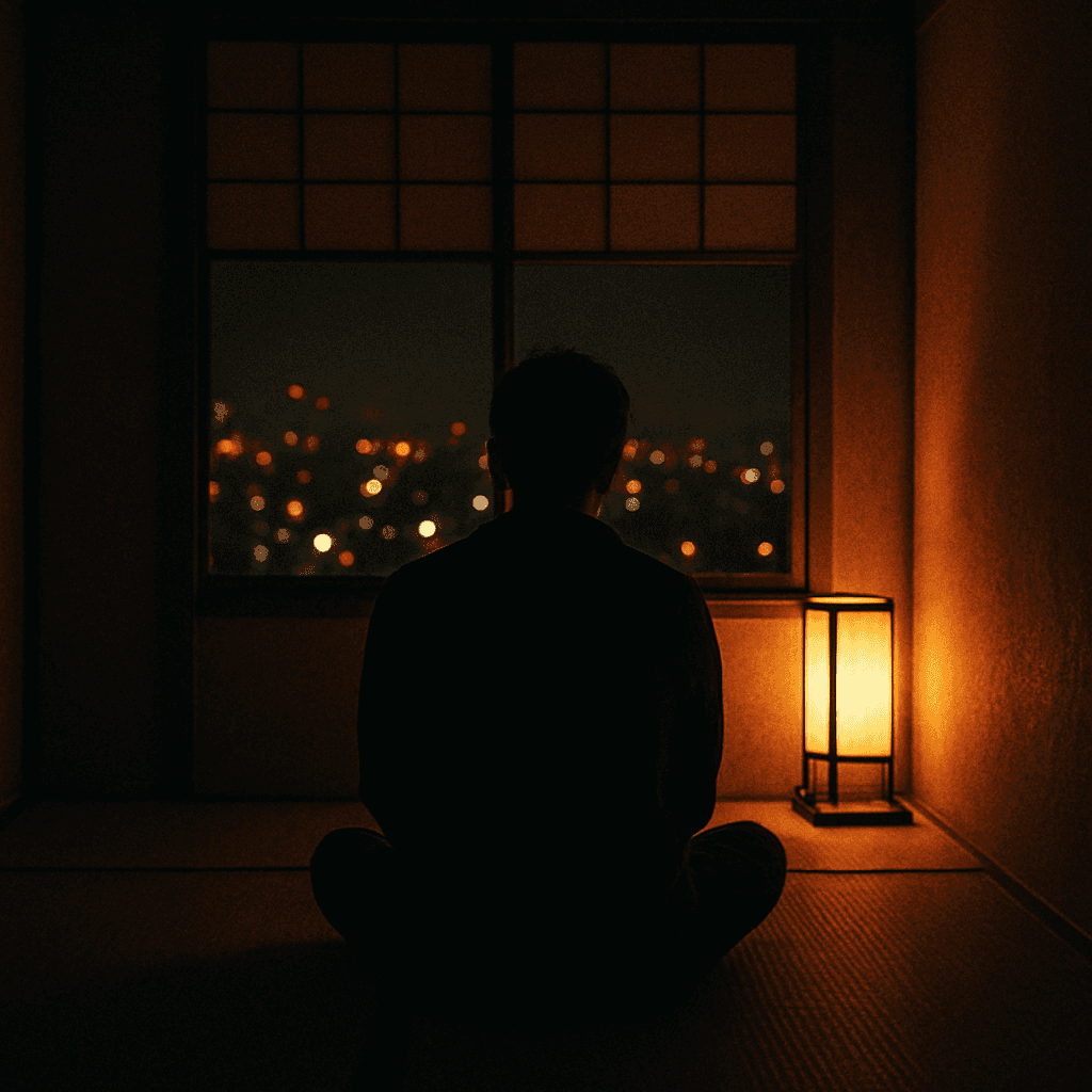夜の部屋で出会う、しゃべる鏡の話